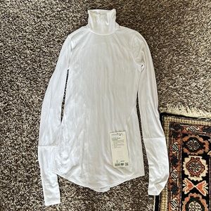 lululemon full day ahead turtleneck, white, size XS